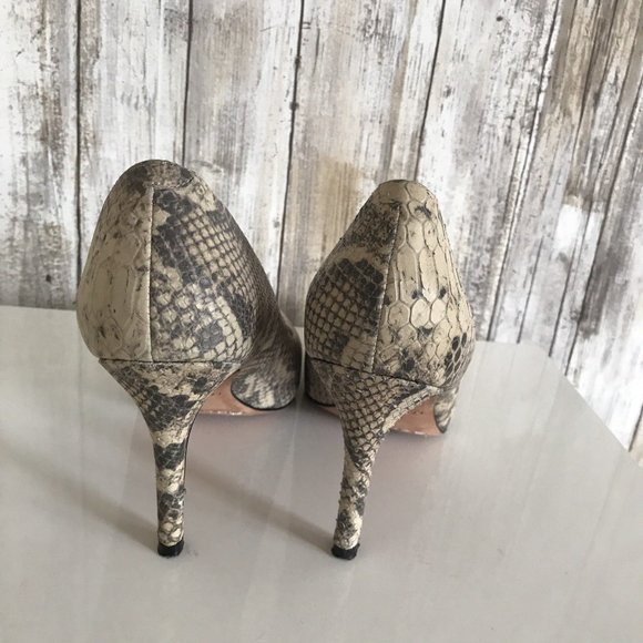 CORSO COMO Python DEL Beige Black Gray Heels 7.5 - Picture 4 of 6